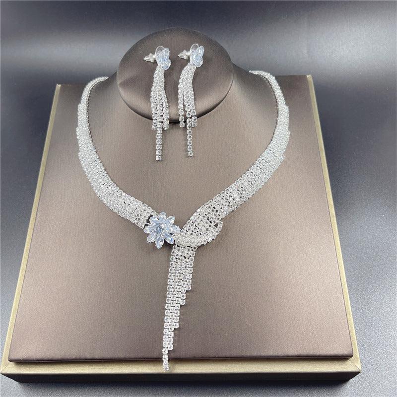 Fashion Bride Jewelry Necklace Earrings