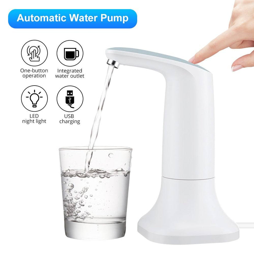 Electric Water Bottle Pump Automatic Drink Dispenser USB Charging Water Pump LED Luminous Home Auto Switch Water Dispensers